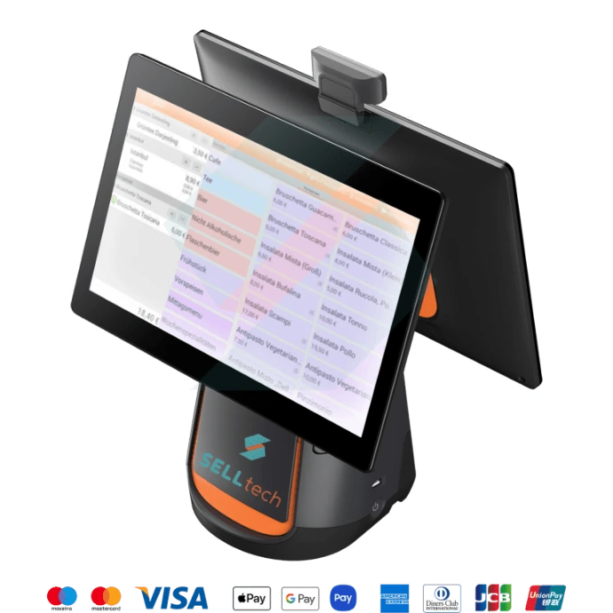 SELLtech Kassa Registrierkasse mit Touchscreen und integrierter Kartenzahlung